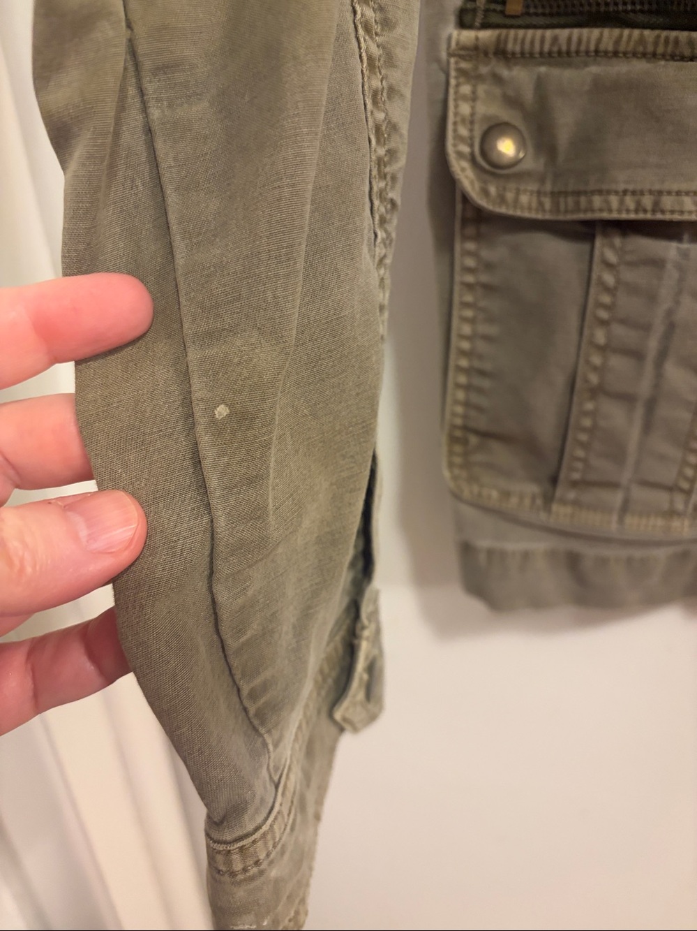 Lucky Brand Olive Utility Jacket with Front Pockets LARGE - Picture 5 of 9